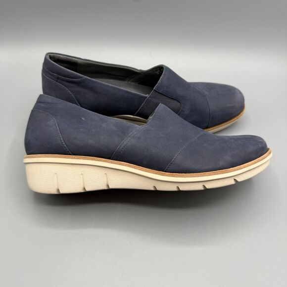 Dansko Julia Nubuck Suede Wedges Women’s Cushioned Blue Comfort Sz 41 US 11-11.5 - Picture 1 of 10